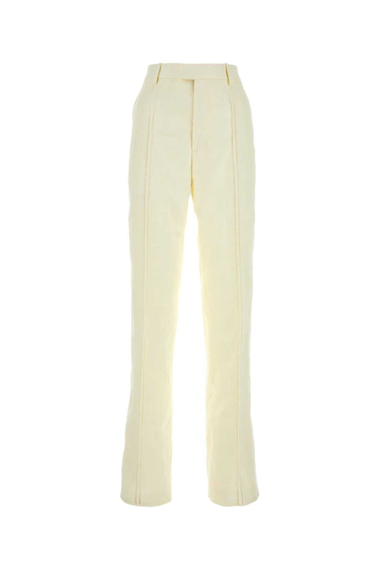 Bottega Veneta Women Cream Linen Pant