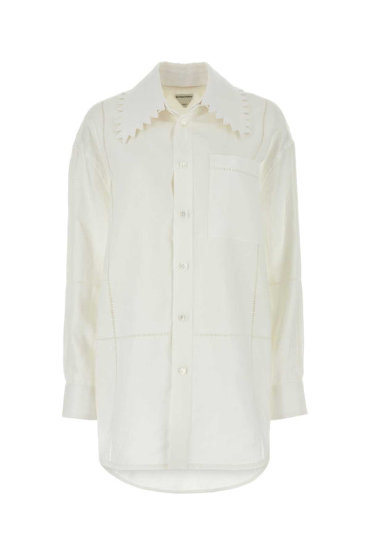 Bottega Veneta Women White Linen Shirt
