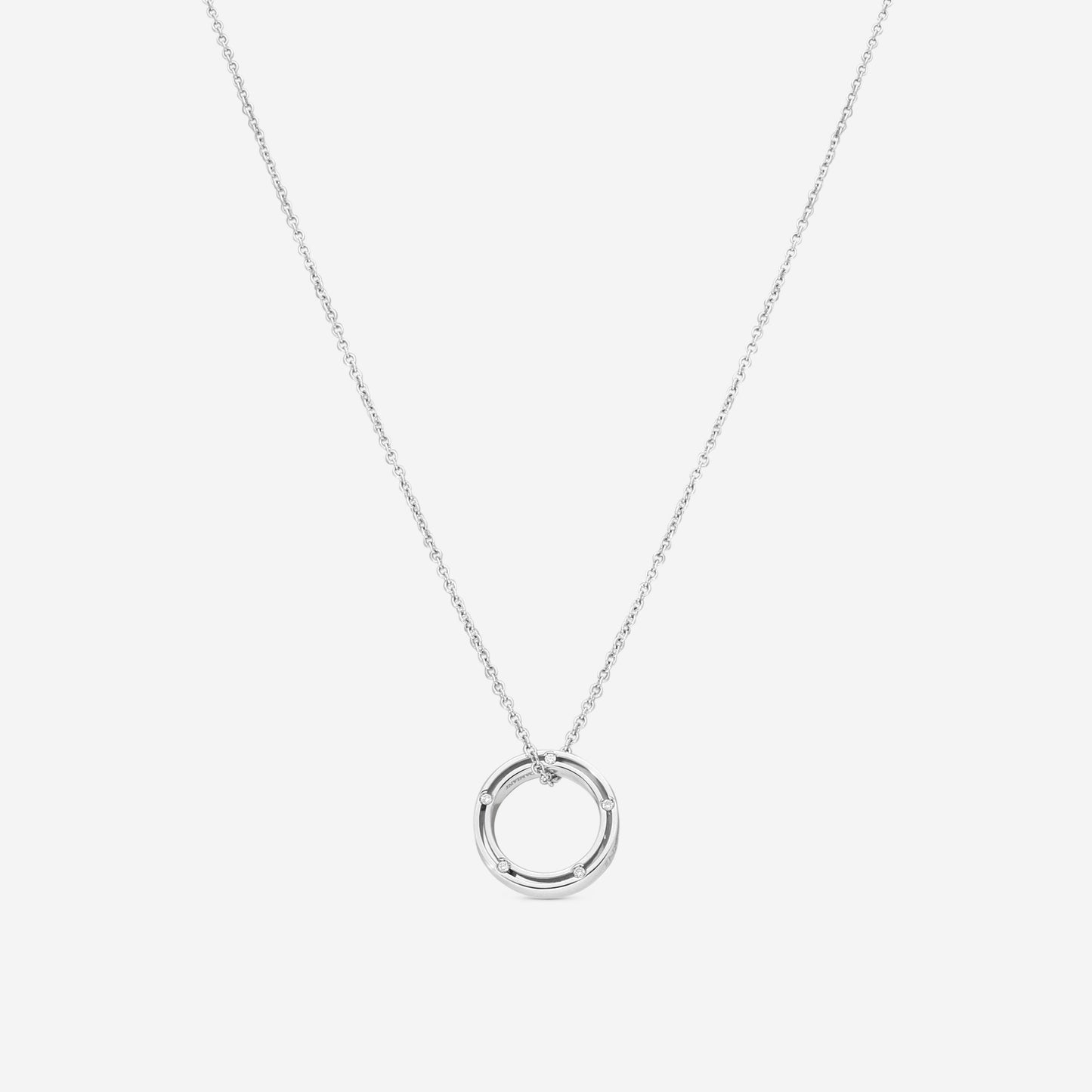 Damiani 18K Whıte Gold Diamond Pendant Necklace 20010374
