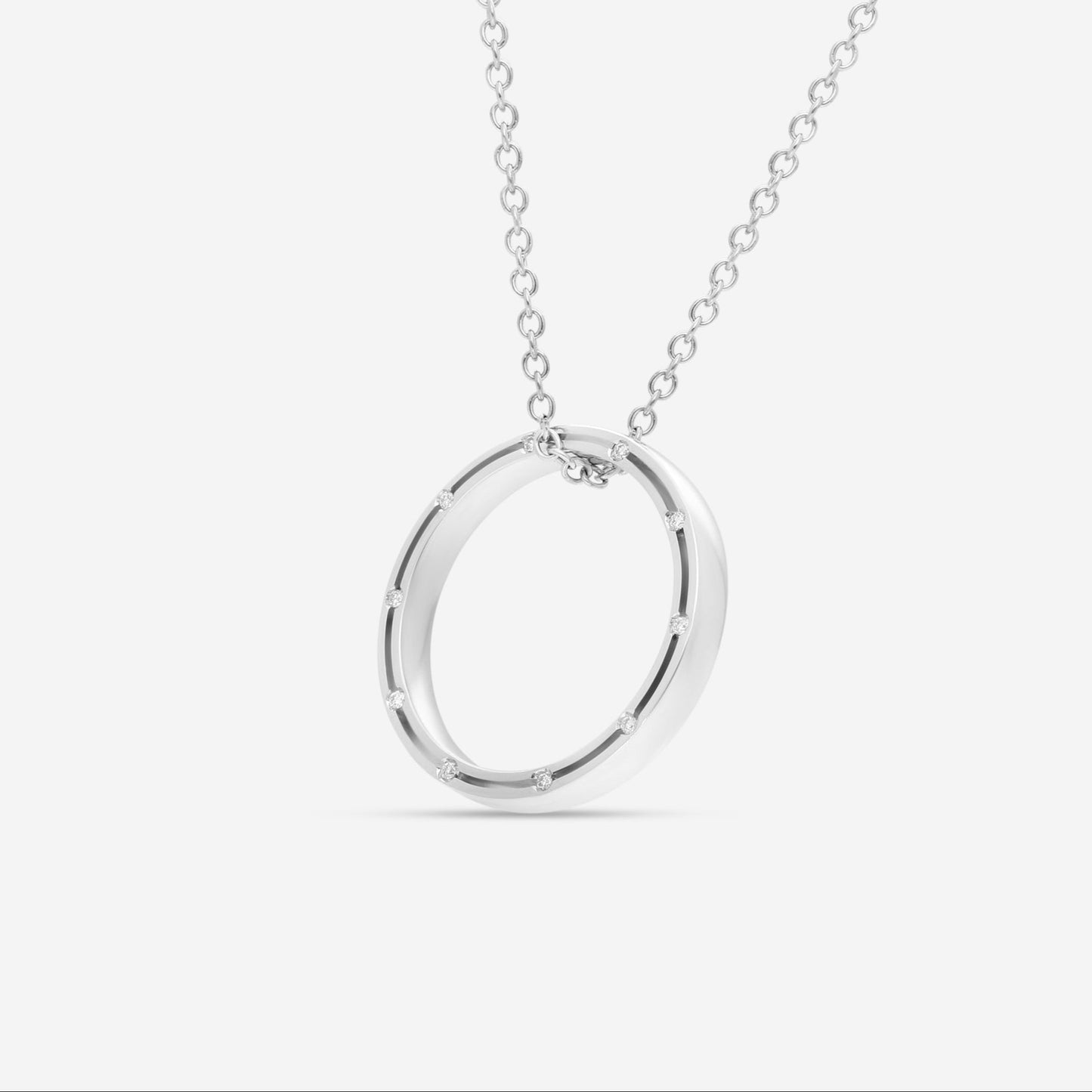 Damiani 18K Whıte Gold Diamond Pendant Necklace 20012010