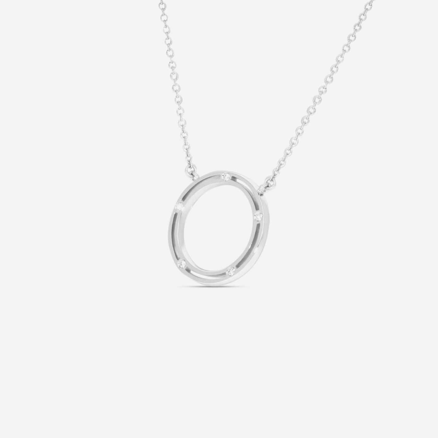 Damiani 18K Whıte Gold Diamond Rope Necklace 20087273