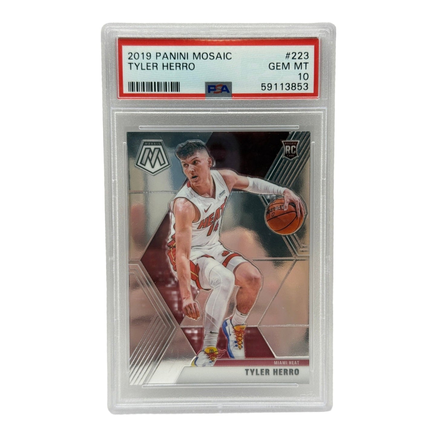 2019 Panini Mosaic Tyler Herro Rookie Card #223 PSA 10 GEM MINT