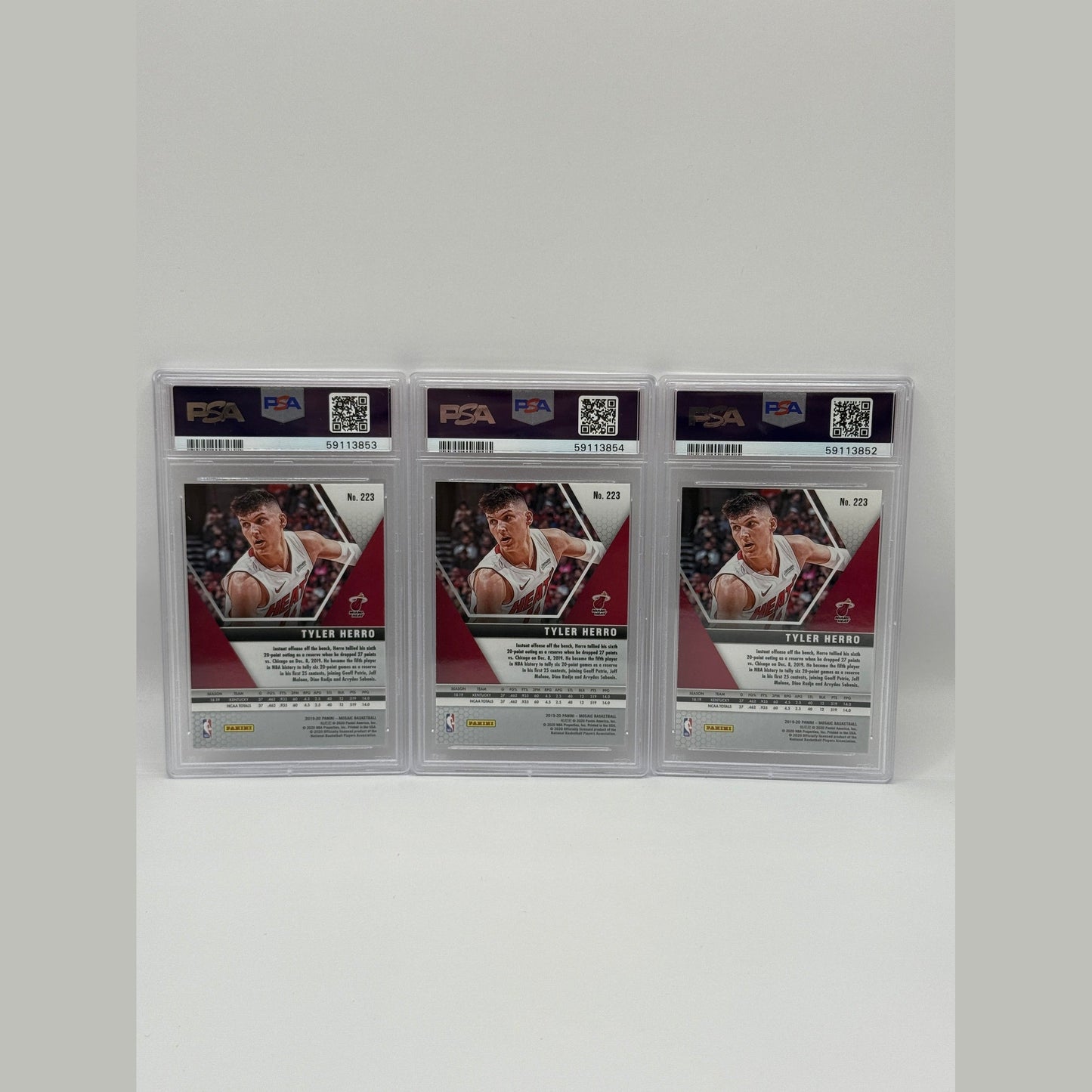 2019 Panini Mosaic Tyler Herro Rookie Card #223 PSA 10 GEM MINT