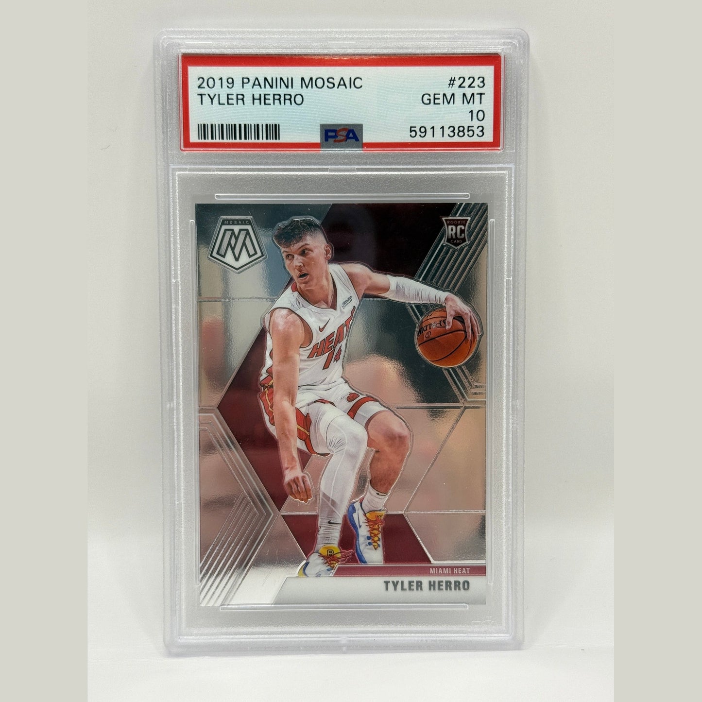 2019 Panini Mosaic Tyler Herro Rookie Card #223 PSA 10 GEM MINT
