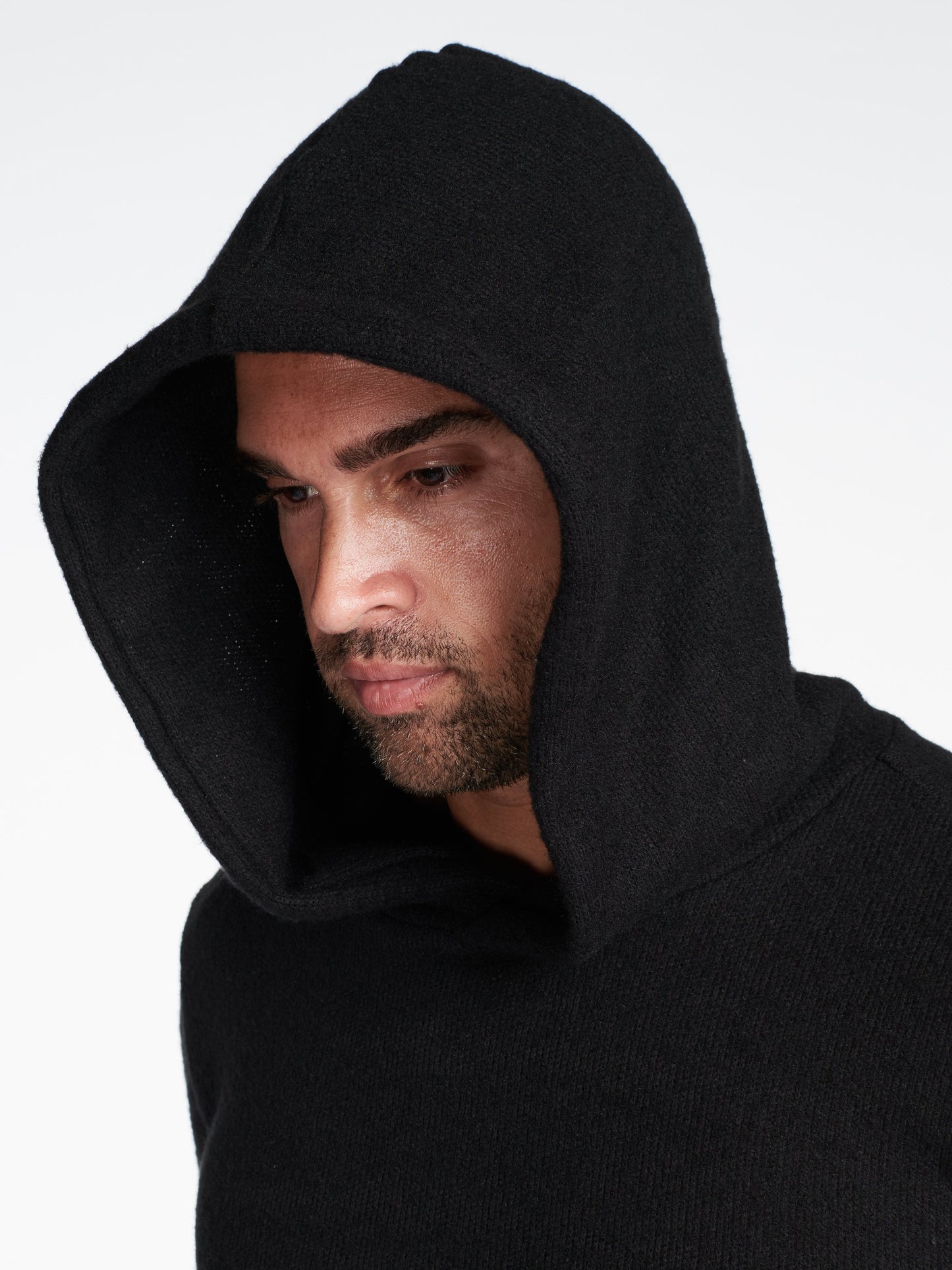 Sudadera con capucha de punto suave jaspeado para hombre