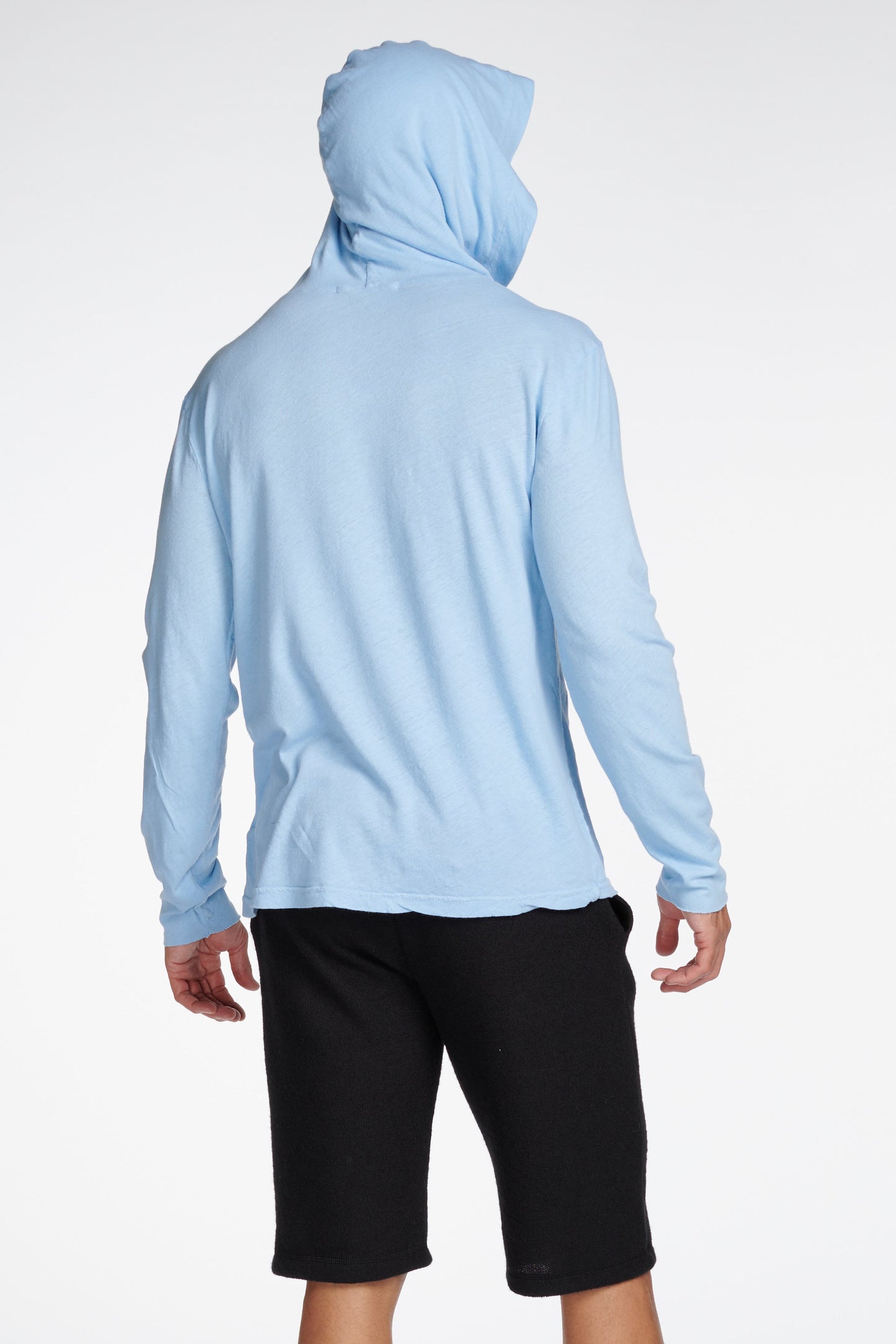 Sudadera con Capucha de Manga Larga de Lino para Hombre