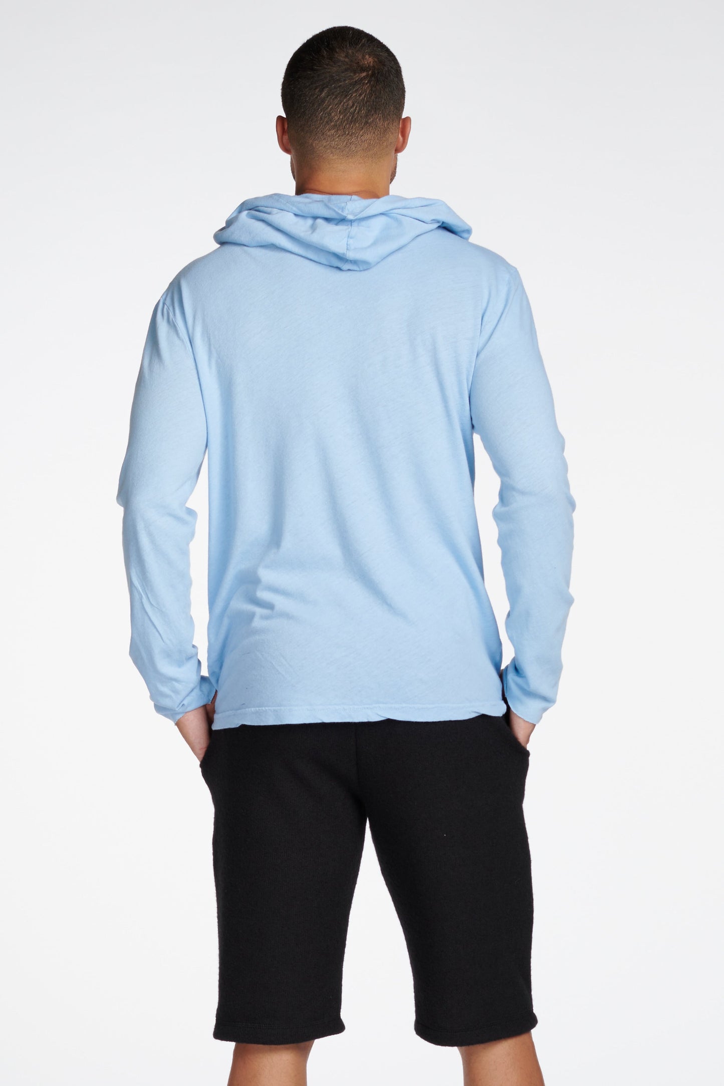 Sudadera con Capucha de Manga Larga de Lino para Hombre