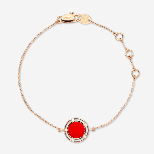 Pulsera de cadena Damiani de oro rosa de 18K con diamantes 20086909