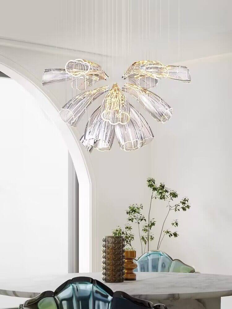 Lámpara de araña Loto de Cristal