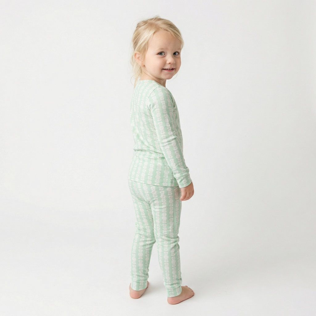 Conjunto de pijama de bambú Mint Meadows para niño pequeño