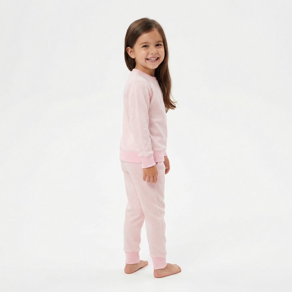 Pijama de bambú Little Lounger Peony Stripe