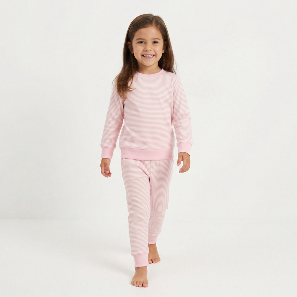 Pijama de bambú Little Lounger Peony Stripe
