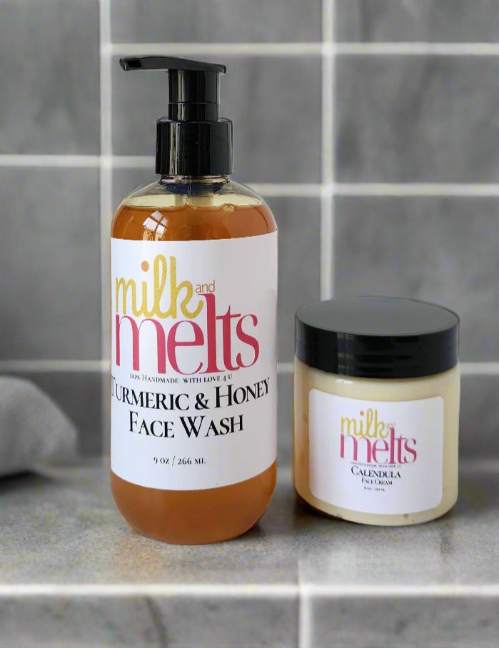 Turmeric Honey Face Wash&nbsp;&amp; Calendula Face Cream Duo