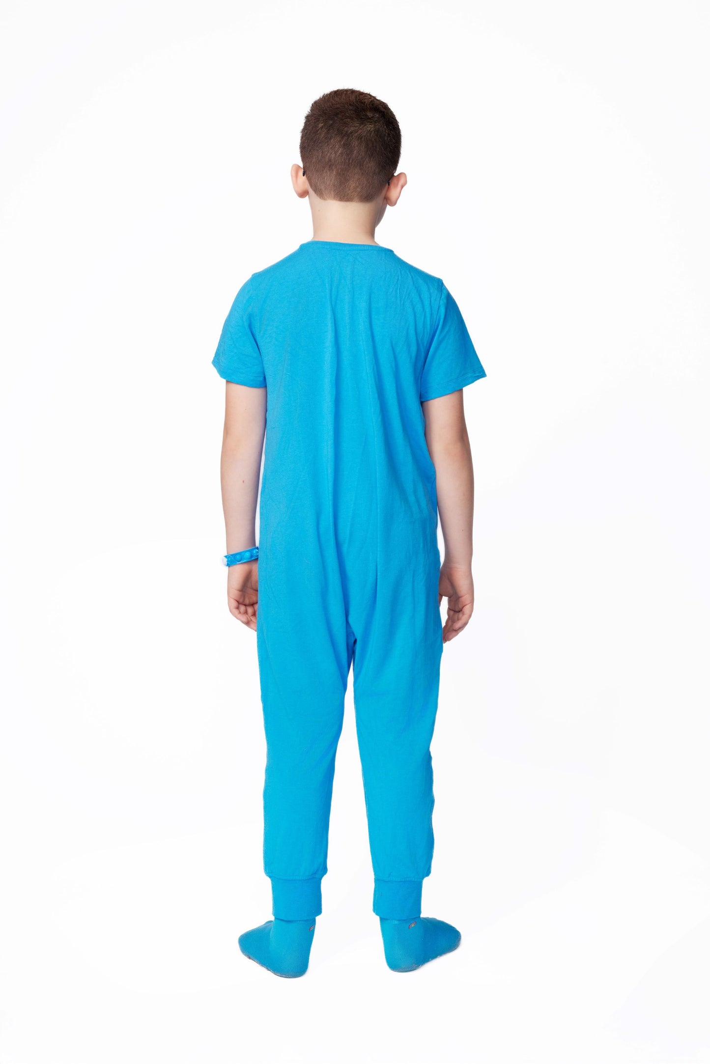 Ultimate Comfort Playsuit w Chewy Sensory Bracelet- BLUE