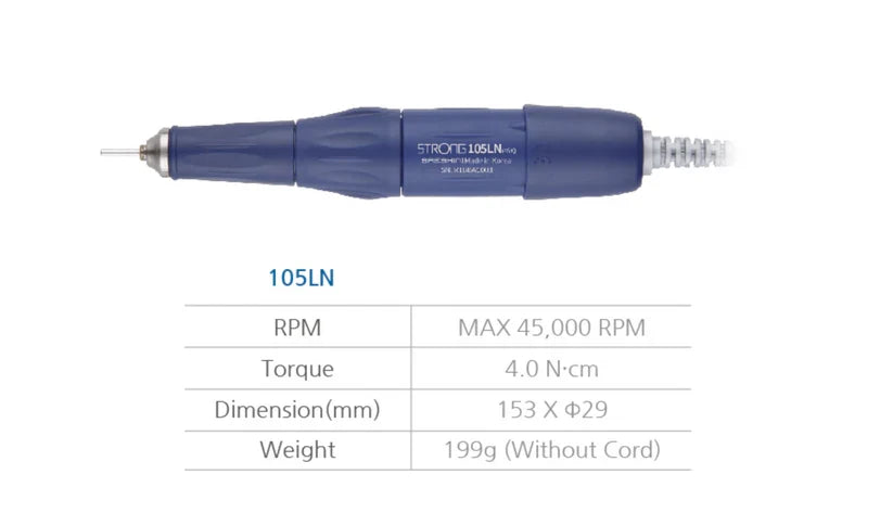Saeshin Brillian B210 / 105LN 45K RPM Nail Drill