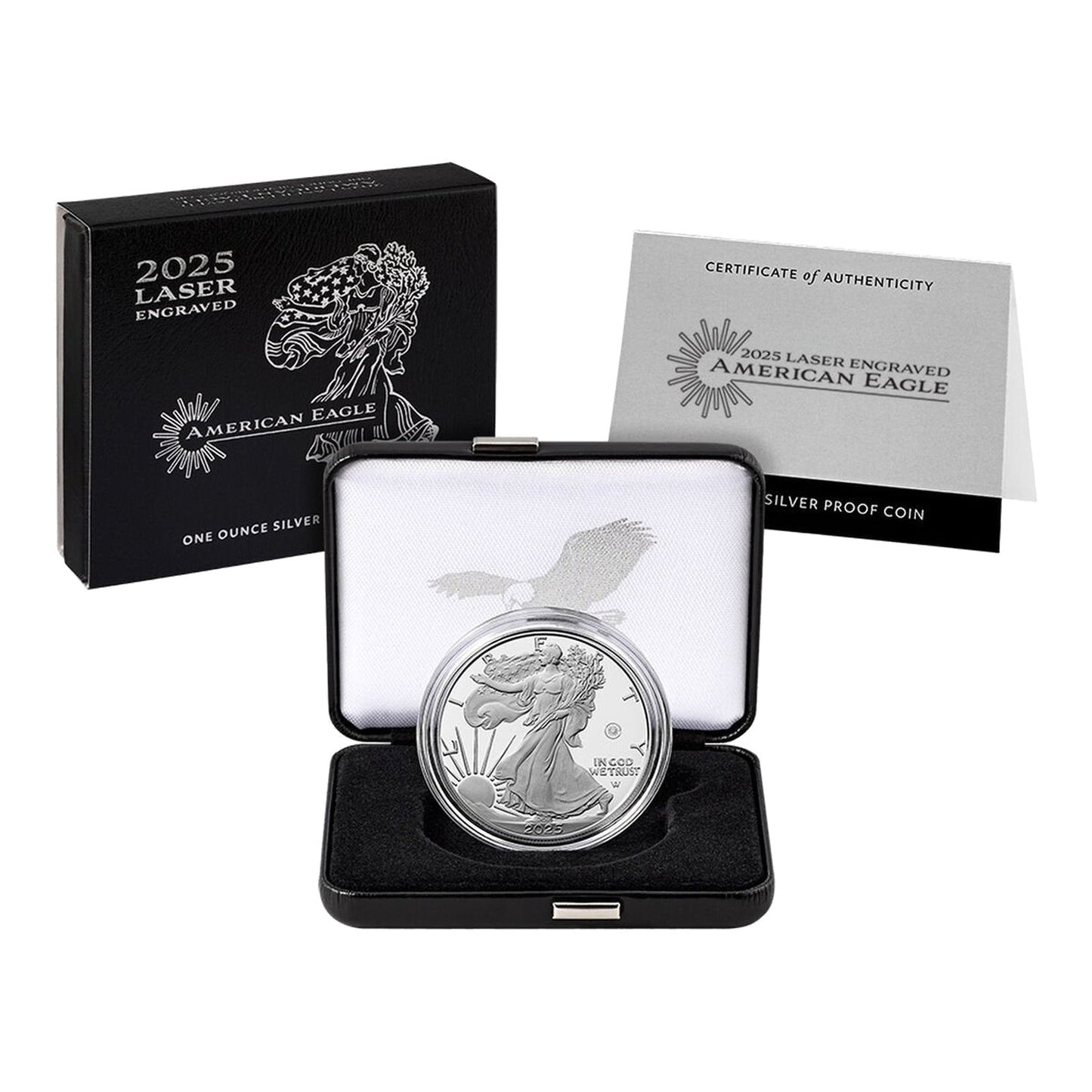 2025 Laser Engraved American Eagle One Ounce Silver Proof Coin - West Point (W)
