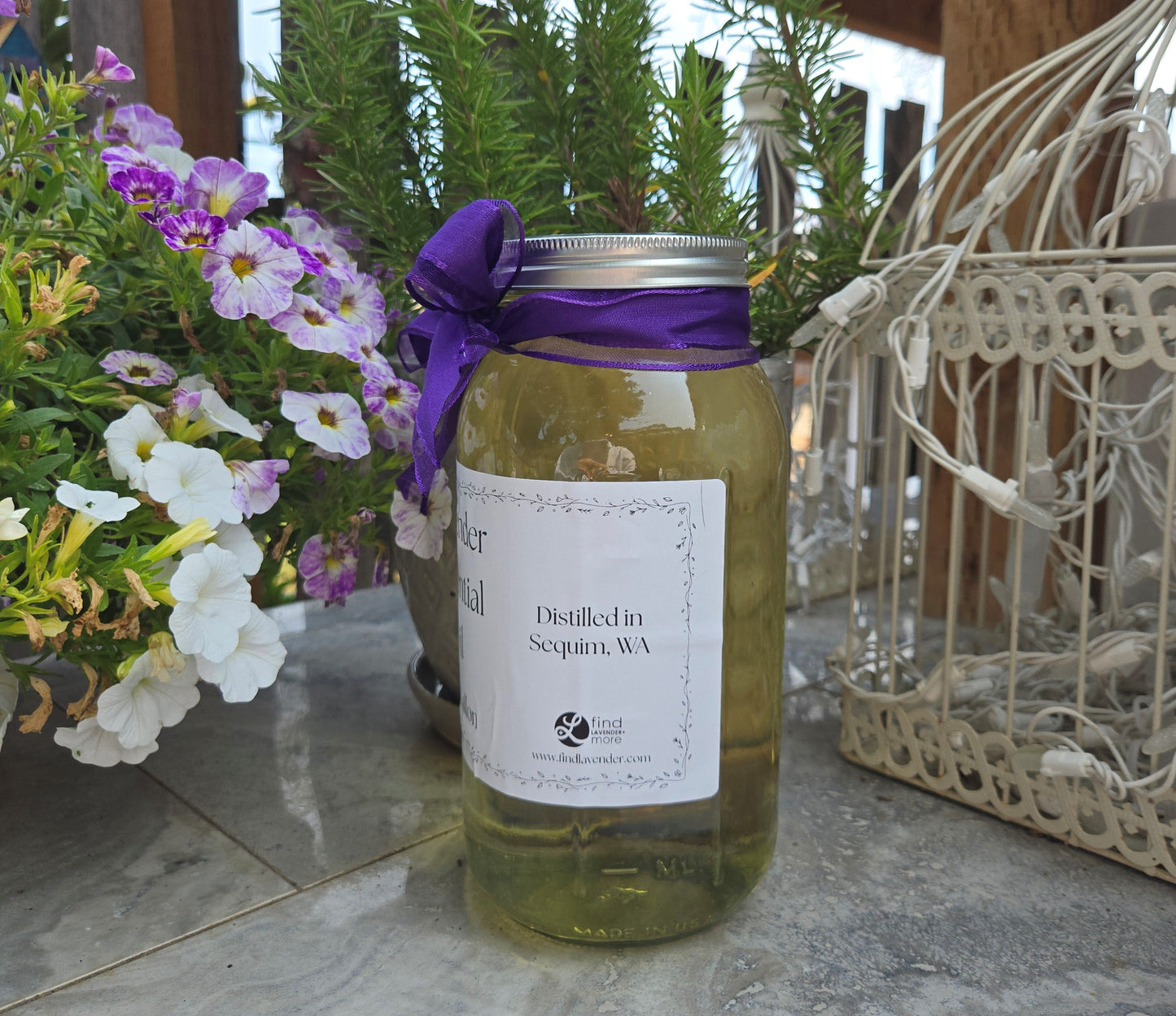 Aceite Esencial de Lavanda – 1/2 galón, de origen local en WA