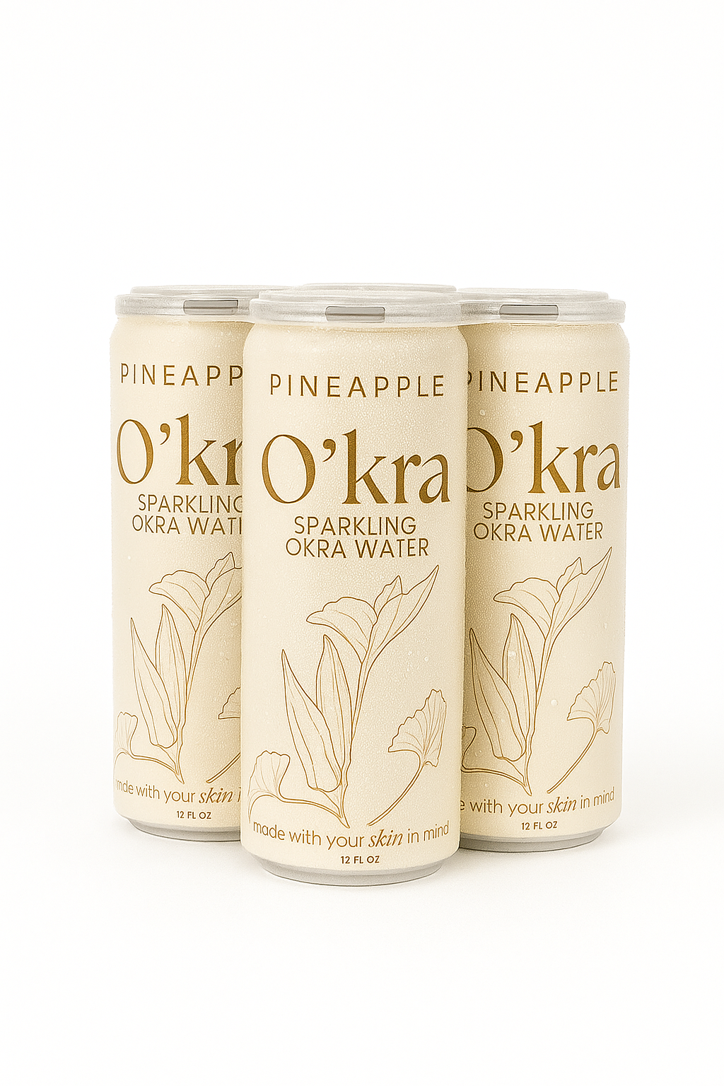 O’kra – Sparkling Okra Water (Pineapple) | Hydration & Skin Health
