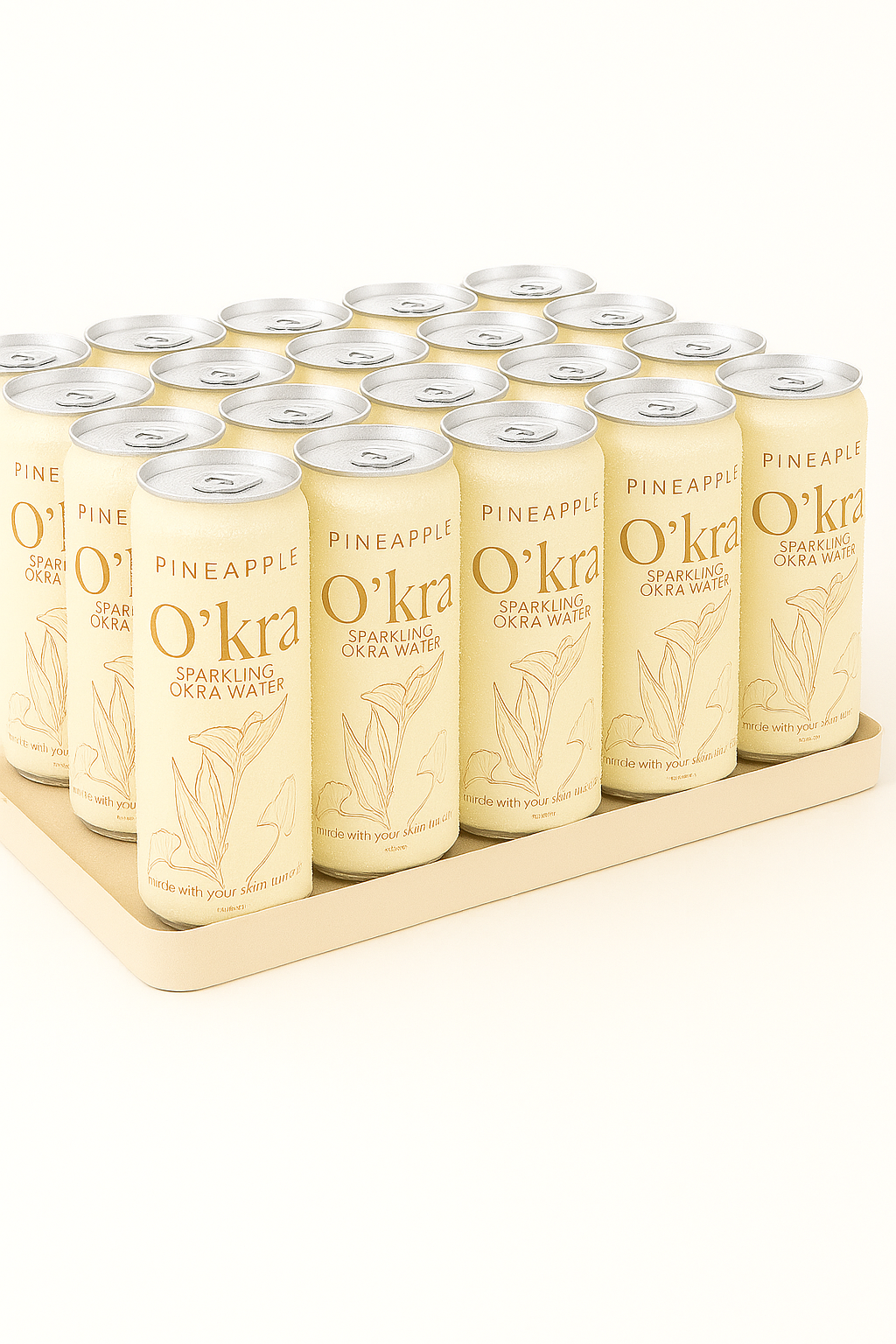 O’kra – Sparkling Okra Water (Pineapple) | Hydration & Skin Health