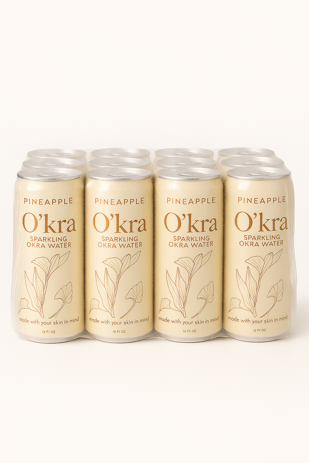 O’kra – Sparkling Okra Water (Pineapple) | Hydration & Skin Health
