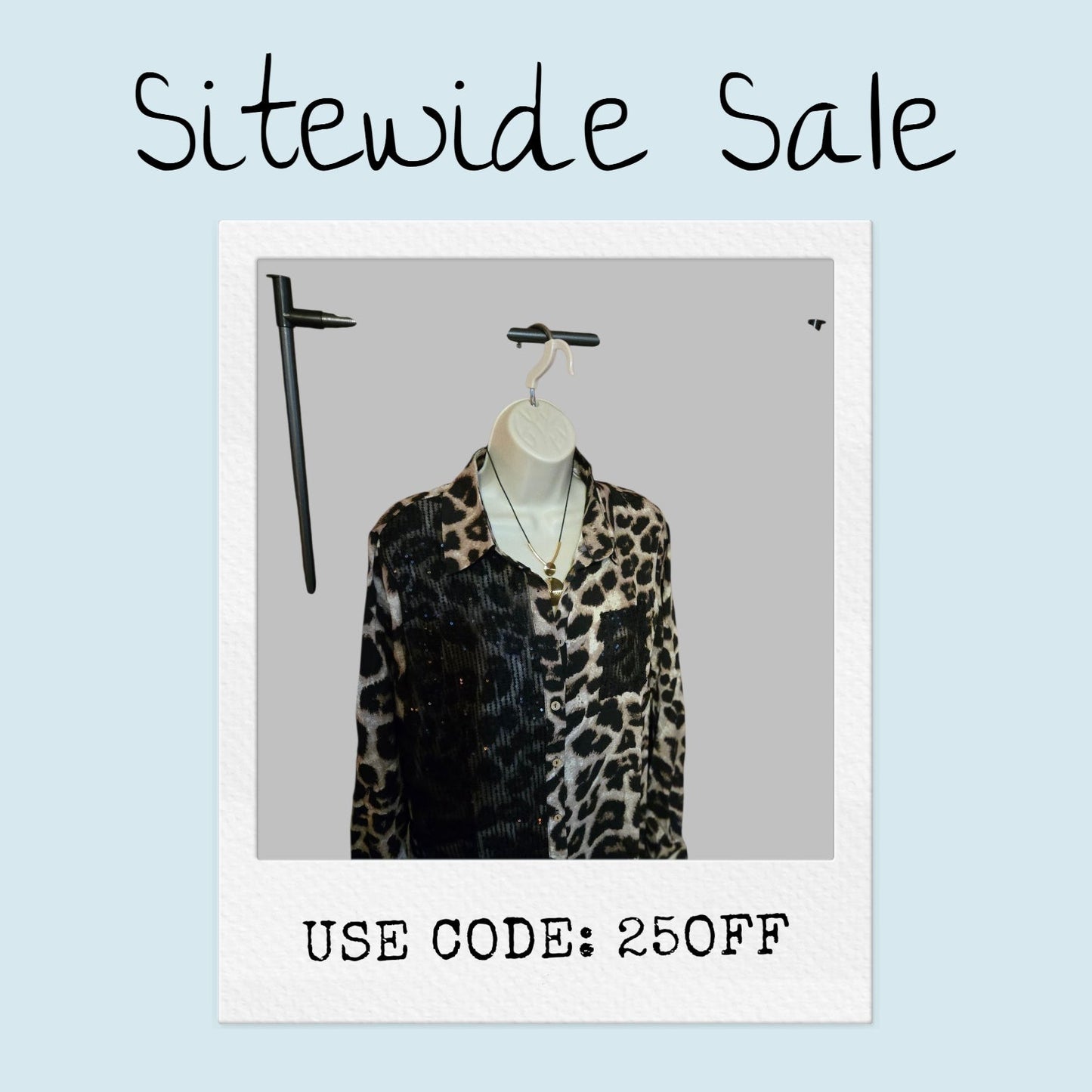 Blusa con botones de lentejuelas con estampado de leopardo – Top glamuroso de manga larga