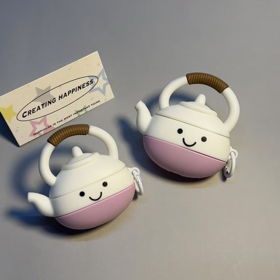 Funda de AirPods con diseño de tetera curativa y bonita