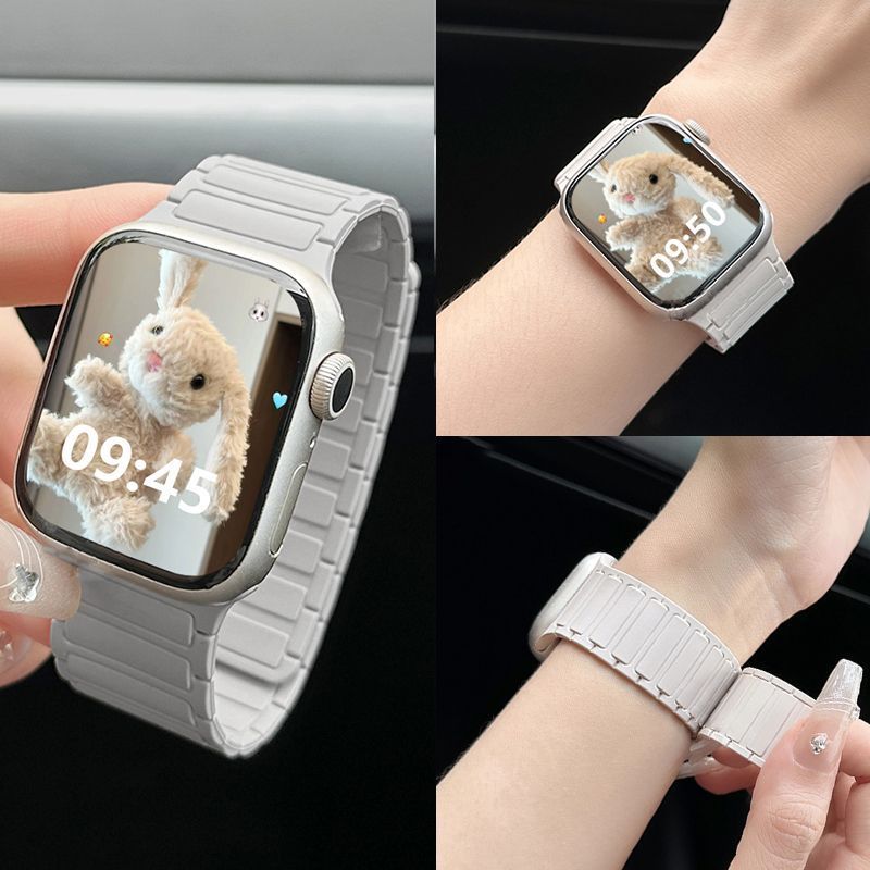 Correa integrada de cerámica glaciar gris para Apple Watch