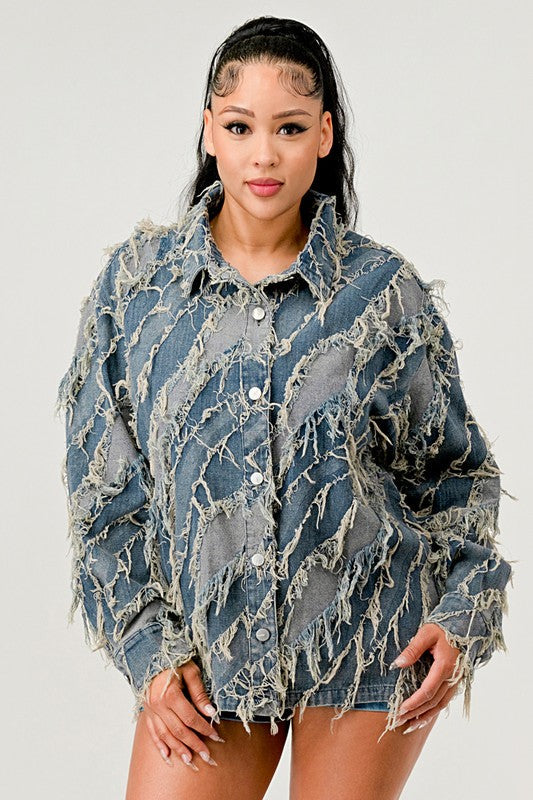Be Creative Denim Jacket See size chart under “more details”