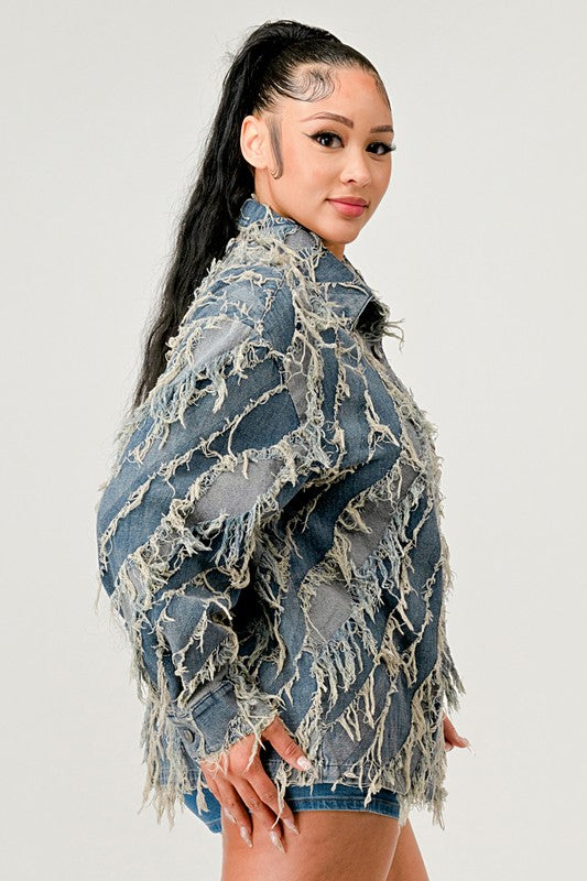 Be Creative Denim Jacket See size chart under “more details”