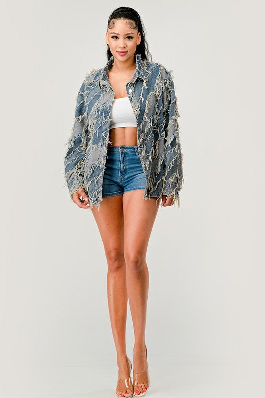 Be Creative Denim Jacket See size chart under “more details”