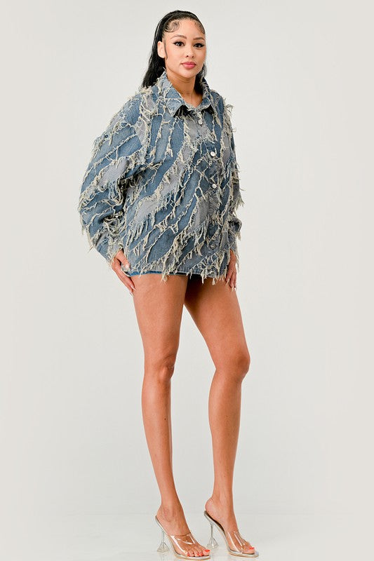 Be Creative Denim Jacket See size chart under “more details”