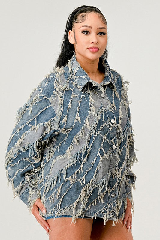 Be Creative Denim Jacket See size chart under “more details”