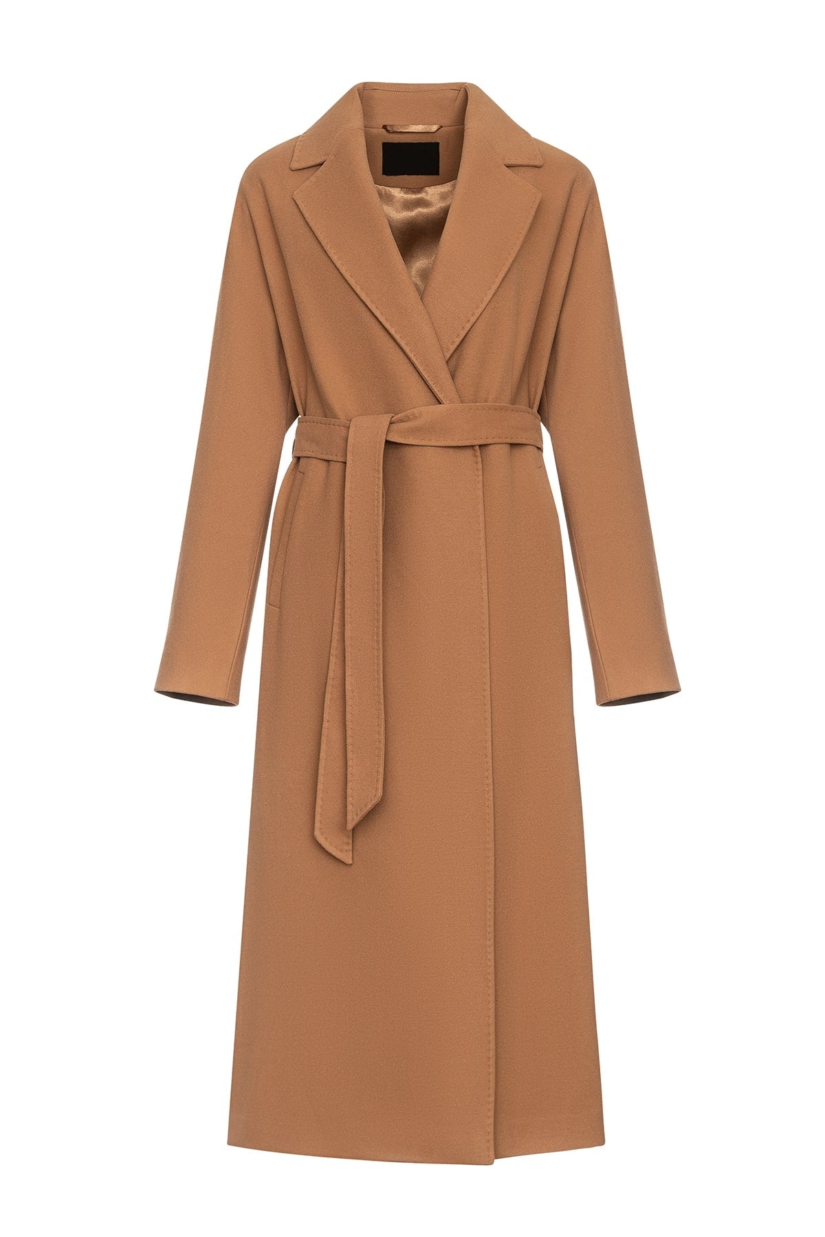 Abrigo cruzado de mezcla de lana Cambridge Comfort Classic en camel