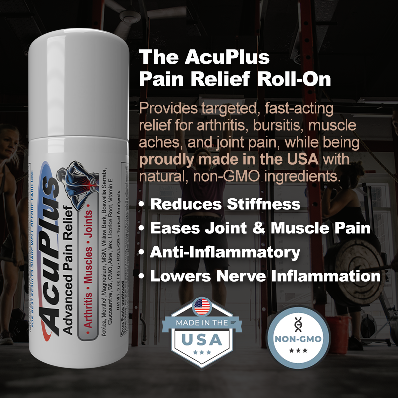 AcuPlus 3 oz. Pain Relief Roll-On – Fast-Acting, Hands-Free Application