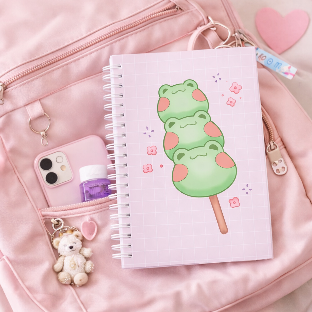 Libreta espiral Dango Rana Kawaii