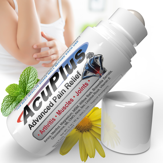 AcuPlus 3 oz. Pain Relief Roll-On – Fast-Acting, Hands-Free Application