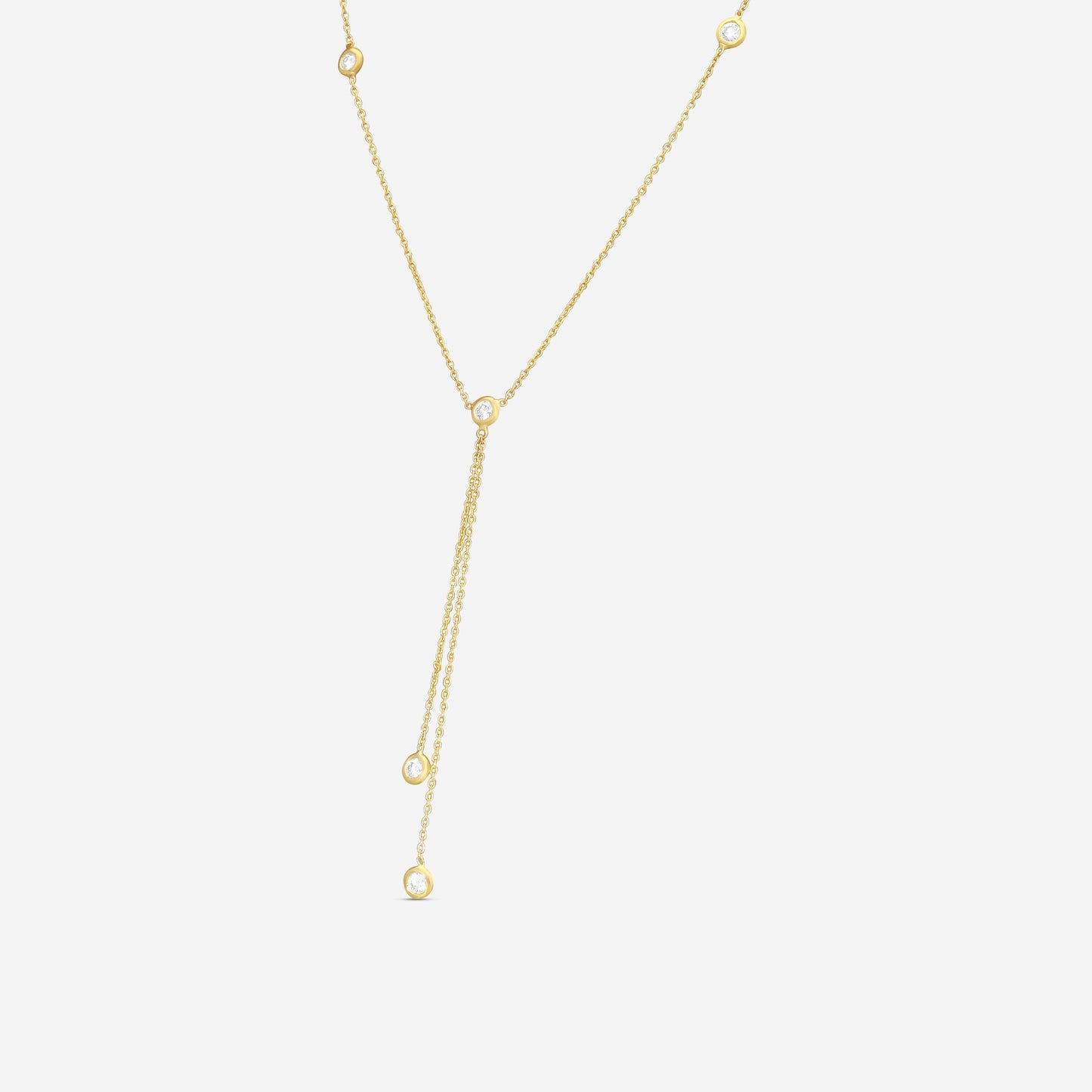 Roberto Coin 18K Yellow Gold Diamond Lariat Necklace 001314AYCHD0