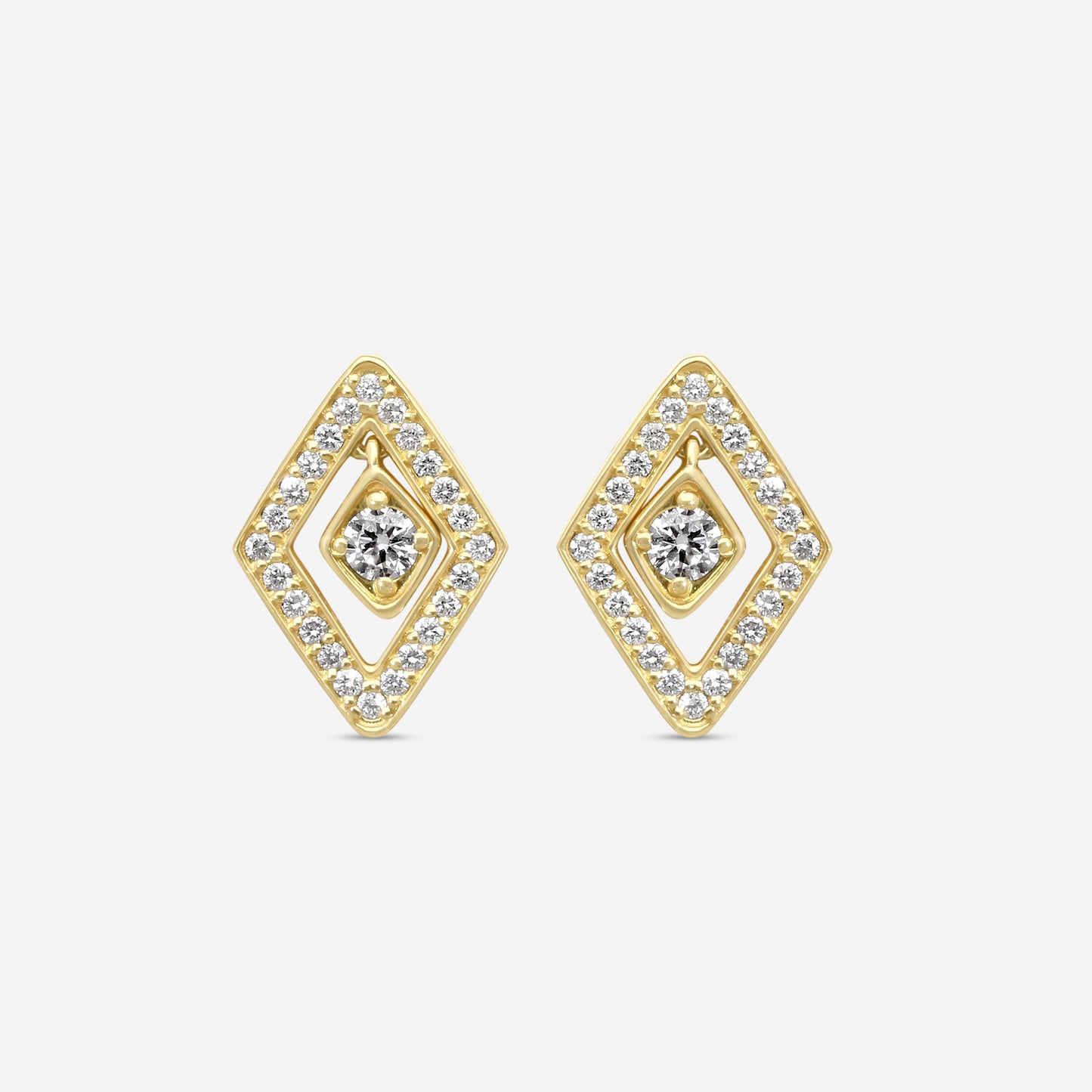 Roberto Coin 18K Yellow Gold Diamond Stud Earrings 111481AYERX0