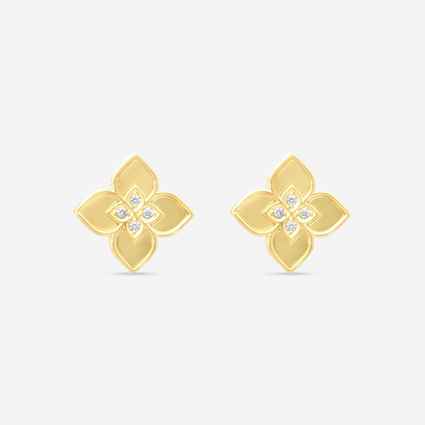 Roberto Coin Venetian Princess 18K Yellow Gold Diamond Earrings 7773499AYERX