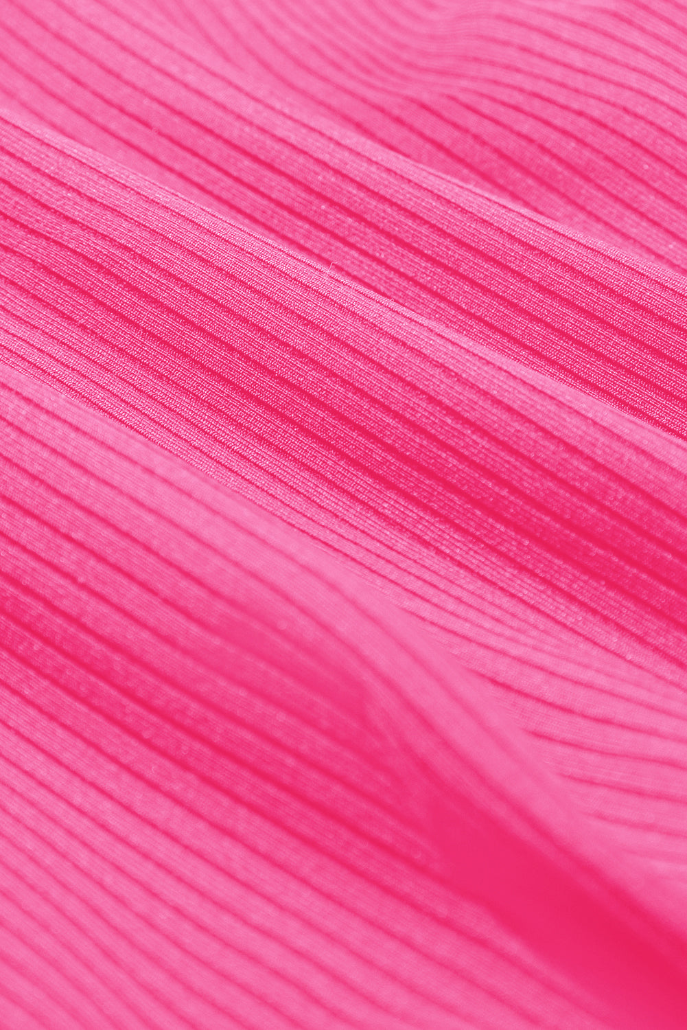 Vestido de baño forrado con bolsillos, bloques de color rosa brillante y borde acanalado