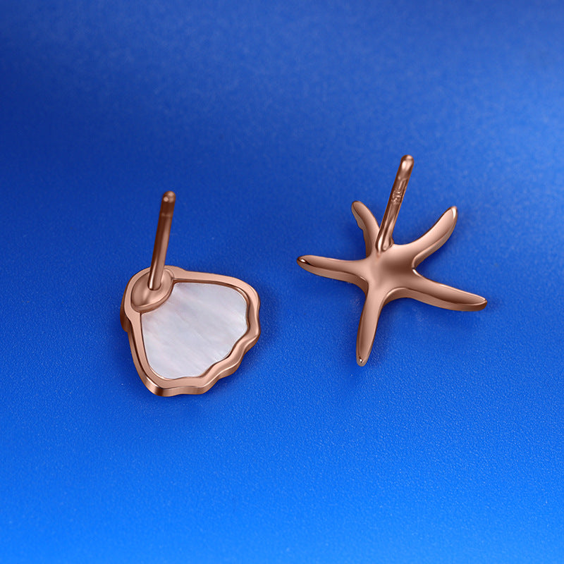 s925 sterling silver shell earrings women