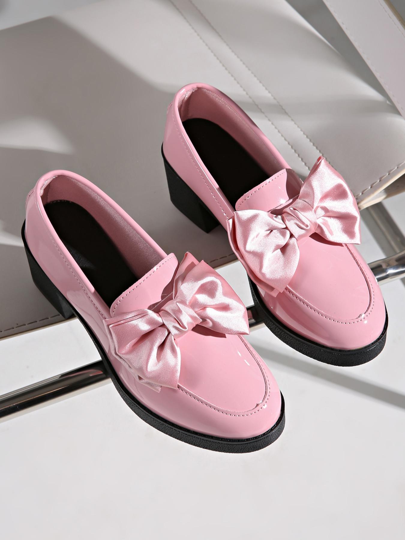 Zapatos de tacón de talla grande con lazo de moda para mujer. Consulta la tabla de tallas en "más detalles".