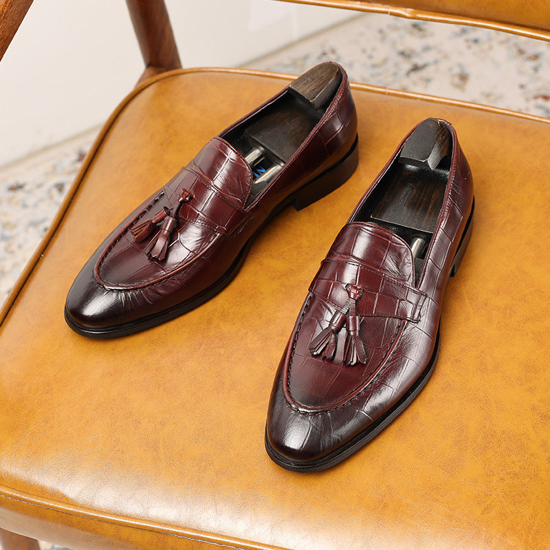 Men's Slip-On Leather Shoes Male