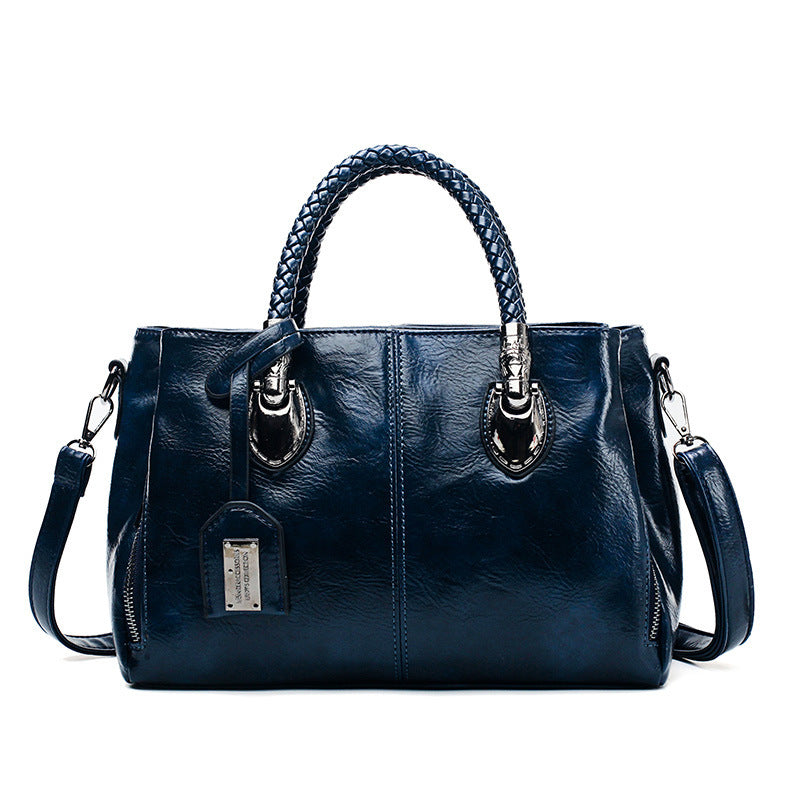 Women's Vintage Oil Wax Crossbody Bag
