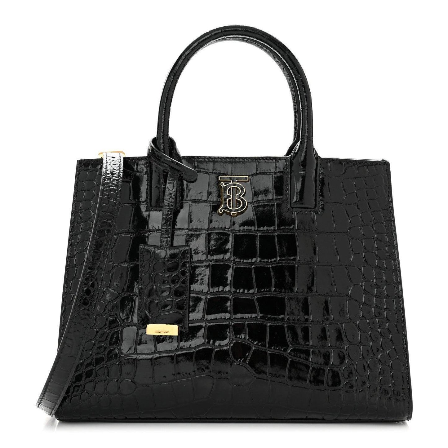 Burberry  Crocodile Embossed Calfskin Mini Frances Tote