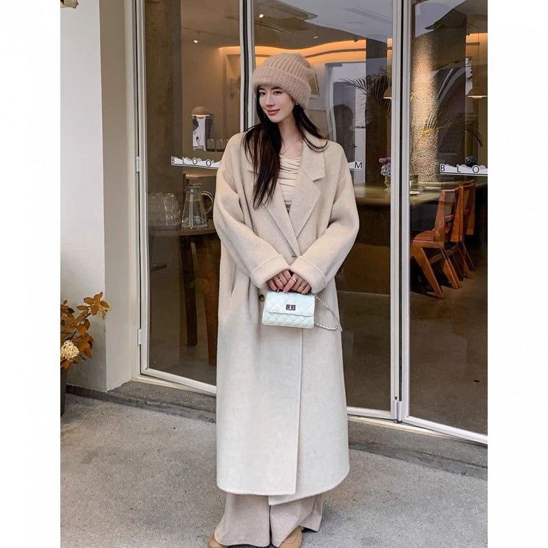 Womens Stylish Mid-length Slimming Wool Coat