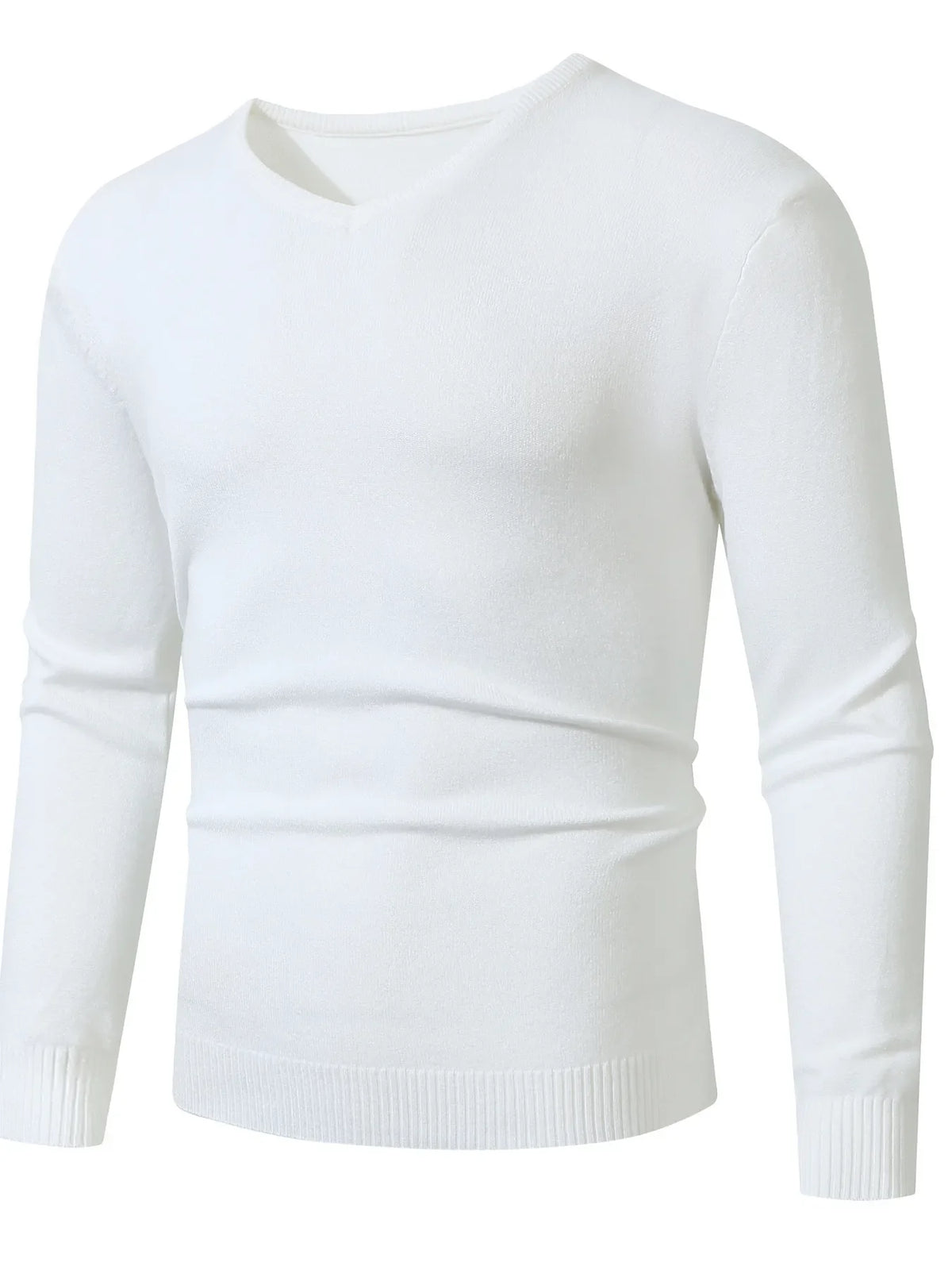 Men's Full Size Ribbed Hem Long Sleeve Sweater Plus Size