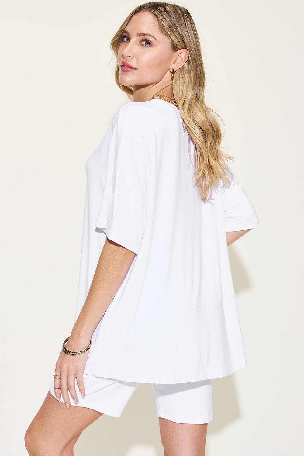 Basic Bae V-neck T-shirt & Shorts Set by Trendsi