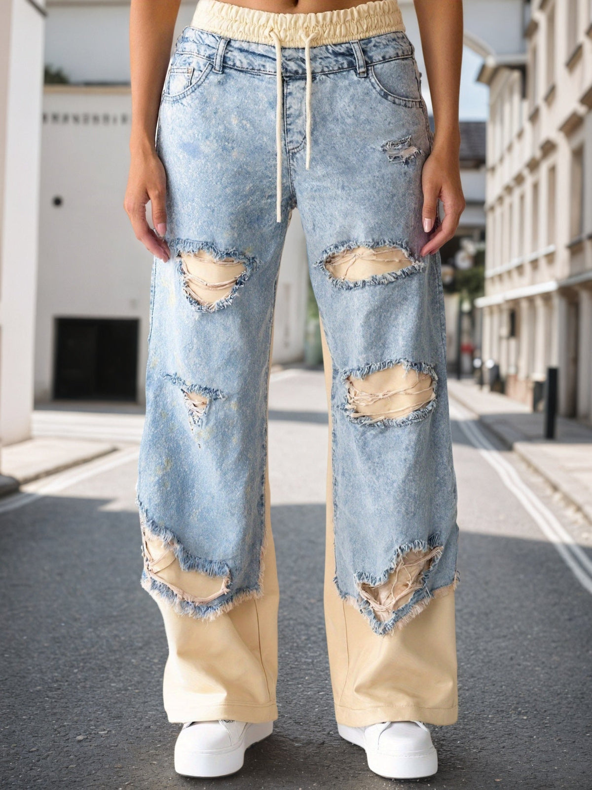 Women's Trendy Street Style Ripped Distressed Jeans