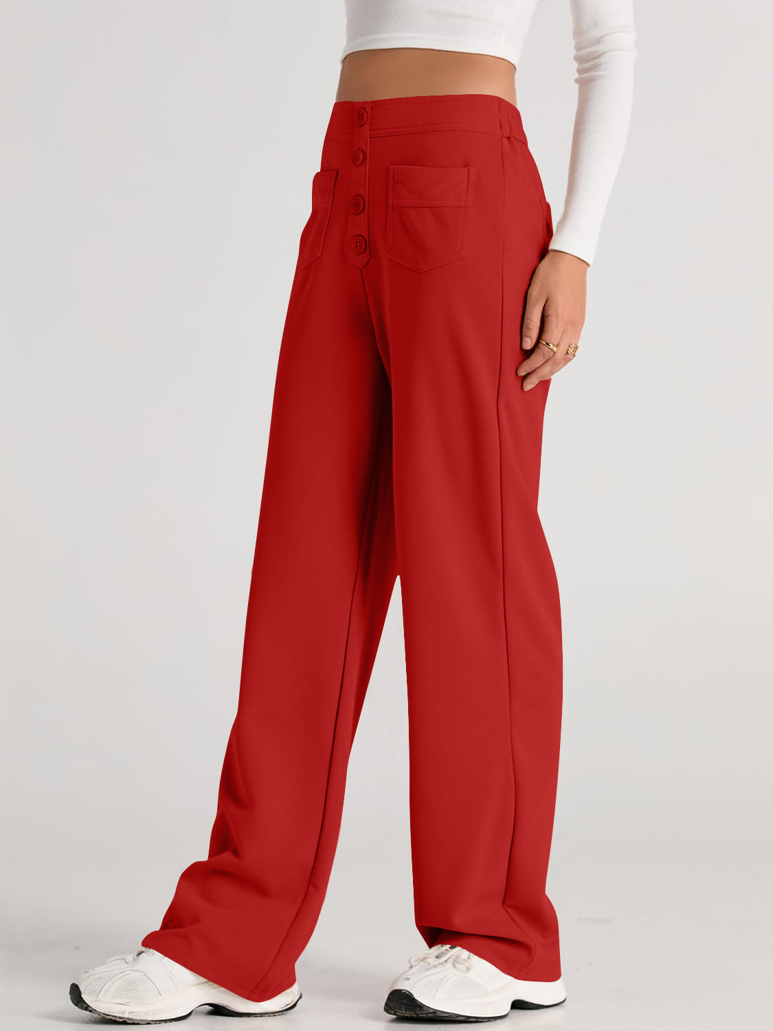 Pantalón ancho de talle alto